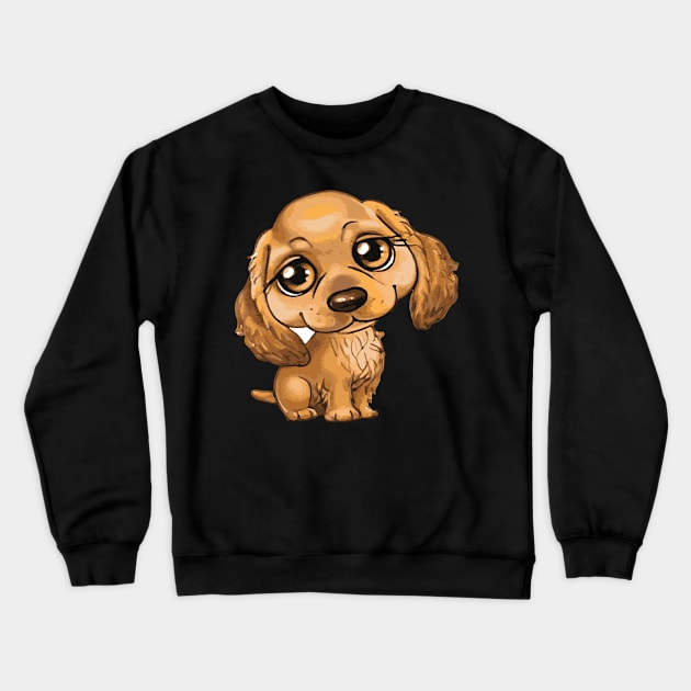 Dog Motif Dog Lover Gift Idea Design Crewneck Sweatshirt by Shirtjaeger